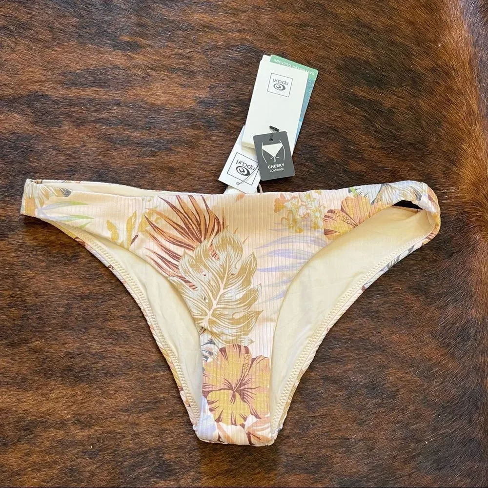 NWT Rip Curl Paradise Calling Cheeky Ribbed Bikini Bottoms - Picture 5 of 12